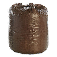AbilityOne 8105015604930, SKILCRAFT Controlled Life Cycle Bags, 30 gal, 0.8 mil, 30" x 36", Brown, 30/Box