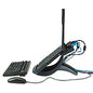3M Vertical Notebook Computer Riser with Cable Management, 9" x 12" x 6.5" to 9.5", Black/Charcoal Gray, Supports 20 lbs (LX550)