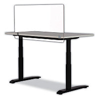 Safco 7516 Series Wellness Panel, 47.5 x 2.5 x 23.5, Acrylic, Clear (7516CL)