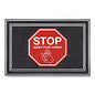 Apache Mills Message Floor Mats, 24 x 36, Charcoal/Red, "Stop Wash Your Hands" (3984528832X3)