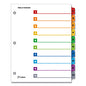 Cardinal OneStep Printable Table of Contents and Dividers, 10-Tab, 1 to 10, 11 x 8.5, White, Assorted Tabs, 1 Set (61018)
