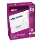 Avery Two-Pocket Folder, 40-Sheet Capacity, 11 x 8.5, White, 25/Box (47991)
