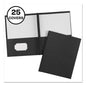 Avery Two-Pocket Folder, Prong Fastener, 0.5" Capacity, 11 x 8.5, Black, 25/Box (47978)