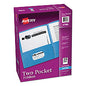 Avery Two-Pocket Folder, 40-Sheet Capacity, 11 x 8.5, Light Blue, 25/Box (47986)