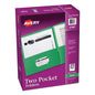 Avery Two-Pocket Folder, 40-Sheet Capacity, 11 x 8.5, Green, 25/Box (47987)