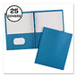 Avery Two-Pocket Folder, Prong Fastener, 0.5" Capacity, 11 x 8.5, Light Blue, 25/Box (47976)