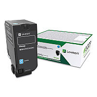 Lexmark 74C00CG Return Program Toner, 3,000 Page-Yield, Cyan