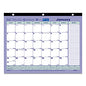 Brownline Monthly Desk Pad Calendar, 3-Hole Punched, 11 x 8.5, White/Blue/Green Sheets, Black Binding, 12-Month (Jan to Dec): 2026 (C181721)