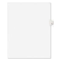 Preprinted Legal Exhibit Side Tab Index Dividers, Avery Style, 10-Tab, 9, 11 x 8.5, White, 25/Pack (11919)