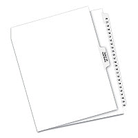 Preprinted Legal Exhibit Side Tab Index Dividers, Avery Style, 26-Tab, 26 to 50, 11 x 8.5, White, 1 Set (11372)