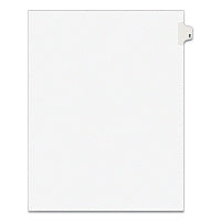 Preprinted Legal Exhibit Side Tab Index Dividers, Avery Style, 10-Tab, 2, 11 x 8.5, White, 25/Pack (11912)