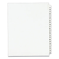 Preprinted Legal Exhibit Side Tab Index Dividers, Avery Style, 25-Tab, 51 to 75, 11 x 8.5, White, 1 Set, (1332) (01332)