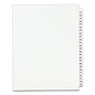 Preprinted Legal Exhibit Side Tab Index Dividers, Avery Style, 25-Tab, 51 to 75, 11 x 8.5, White, 1 Set, (1332) (01332)
