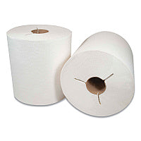 Morcon Paper Morsoft Controlled Towels, Y-Notch, 1-Ply, 8" x 800 ft, White, 6 Rolls/Carton (400WY)