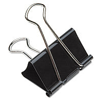 AbilityOne NSN2855995, SKILCRAFT Binder Clip, Large, Black/Silver, Dozen