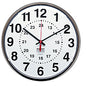 AbilityOne 6645013428199 SKILCRAFT 12/24 Hour Slimline Quartz Wall Clock, 12.75" Overall Diameter, Black Case, 1 AA (sold separately)