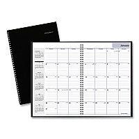 AT-A-GLANCE DayMinder Monthly Planner, Ruled Blocks, 12 x 8, Black Cover, 14-Month: Dec 2025 to Jan 2027 (SK200)
