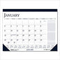 House of Doolittle Recycled Two-Color Monthly Desk Pad Calendar with Notes Section, 18.5 x 13, Blue Binding/Corners, 12-Month (Jan-Dec): 2026 (1646)