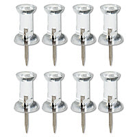 AbilityOne 7510009400935, SKILCRAFT Push Pins, Plastic, Clear, 0.38", 100/Box