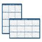 House of Doolittle Recycled Poster Style Reversible/Erasable Yearly Wall Calendar, 66 x 33, White/Blue/Gray Sheets, 12-Month (Jan to Dec): 2026 (3962)