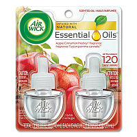 Air Wick Scented Oil Refill, Warming - Apple Cinnamon Medley, 0.67 oz, 2/Pack (80420PK)