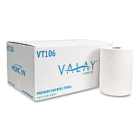 Morcon Paper 10 Inch TAD Roll Towels, 1-Ply, 10" x 550 ft, White, 6 Rolls/Carton (VT106)