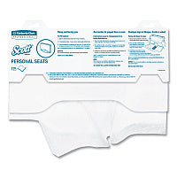 Scott Personal Seats Sanitary Toilet Seat Covers, 15 x 18, White, 125/Pack (07410PK)