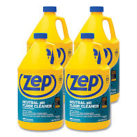 Zep Commercial Neutral Floor Cleaner, Fresh Scent, 1 gal, 4/Carton (ZUNEUT128CT)