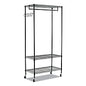 Alera Wire Shelving Garment Rack, 40 Garments, 48w x 18d x 75h, Black (ALEGR364818BL)