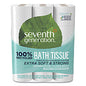 Seventh Generation 100% Recycled Bathroom Tissue, Septic Safe, 2-Ply, White, 240 Sheets/Roll, 24/Pack, 2 Packs/Carton (13738CT)