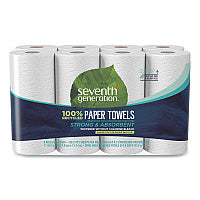 Seventh Generation 100% Recycled Paper Kitchen Towel Rolls, 2-Ply, 11 x 5.4, 156 Sheets/Roll, 8 Rolls/Pack (13739PK)