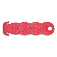 San Jamar Klever Kutter Safety Cutter, 3 Razor Blades, 1" Blade, 4" Plastic Handle, Red (KK403)