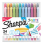 Sharpie S-Note Creative Markers, Assorted Ink Colors, Chisel Tip, Assorted Barrel Colors, 24/Pack (2117330)