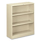 HON Metal Bookcase, Three-Shelf, 34.5w x 12.63d x 41h, Putty (S42ABCL)