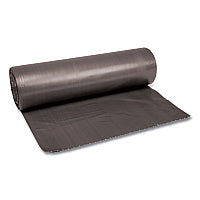 Boardwalk Low-Density Waste Can Liners, 56 gal, 1.1 mil, 43" x 47", Gray, Perforated Roll, 20 Bags/Roll, 5 Rolls/Carton (BWK4347SEH)