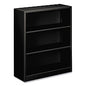 HON Metal Bookcase, Three-Shelf, 34.5w x 12.63d x 41h, Black (S42ABCP)