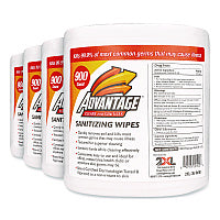 2XL Gym Wipes Advantage, 1-Ply, 6 x 8, Unscented, White, 900/Roll, 4 Rolls/Carton (L36R)
