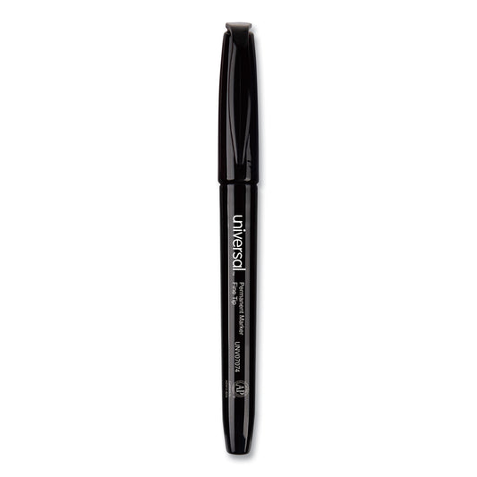 Universal Pen-Style Permanent Marker Value Pack, Fine Bullet Tip, Black, 60/Pack (UNV07074)