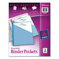 Avery Binder Pockets, 3-Hole Punched, 9.25 x 11, Assorted Colors, 5/Pack (75254)
