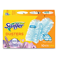 Swiffer Refill Dusters, Dust Lock Fiber, Light Blue, Lavender Vanilla Scent, 10/Box (21461BX)