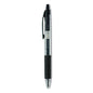 Universal Comfort Grip Gel Pen, Retractable, Medium 0.7 mm, Black Ink, Clear/Black Barrel, 36/Pack (UNV39910)