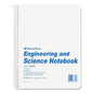 National Paper Engineering and Science Notebook, Quadrille Rule (10 sq/in), White Cover, (60) 11 x 8.5 Sheets (33610)