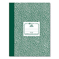 National Paper Composition Lab Notebook, Quadrille Rule, Green Cover, (60) 10.13 x 7.88 Sheets (53108)