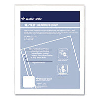 National Paper Rip Proof Reinforced Filler Paper, 3-Hole, 8.5 x 11, Unruled, 100/Pack (20121)