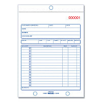 Rediform Sales Book, 15 Lines, Two-Part Carbonless, 5.5 x 7.88, 50 Forms Total (5L320)