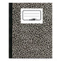 National Paper Composition Book, Medium/College Rule, Black Marble Cover, (80) 10 x 7.88 Sheets (43461)