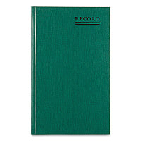 National Paper Emerald Series Account Book, Green Cover, 12.25 x 7.25 Sheets, 300 Sheets/Book (56131)