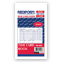 Rediform Daily Employee Time Cards, Two Sides, 4.25 x 7, 100/Pad (4K406)