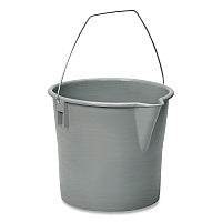 AbilityOne 7240000606006, SKILCRAFT Utility Pail, 10 qt, Polyethylene, Gray, 10" dia