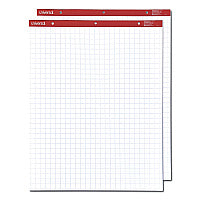 Universal Easel Pads/Flip Charts, Quadrille Rule (1 sq/in), 27 x 34, White, 50 Sheets, 2/Carton (UNV35602)